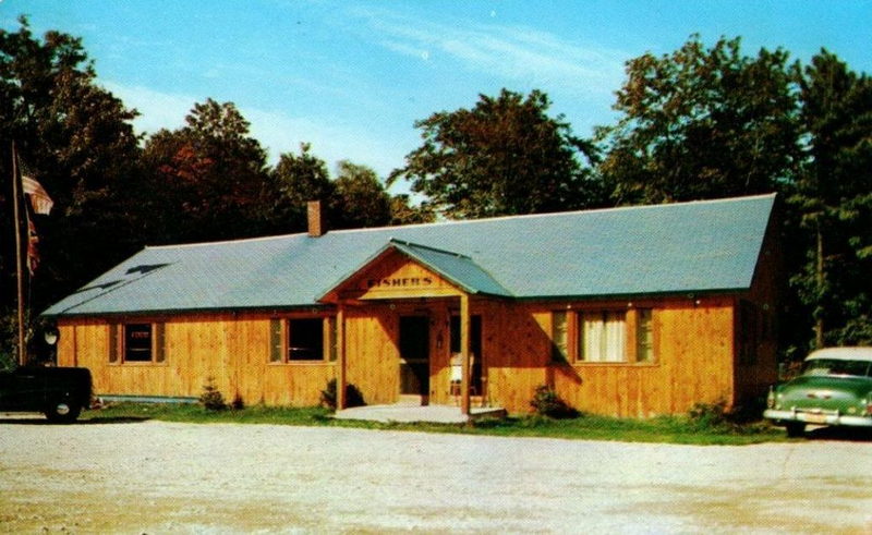 Cut River Inn (Fishers Bar and Restaurant, Callihans) - Vintage Postcard For Fishers (newer photo)